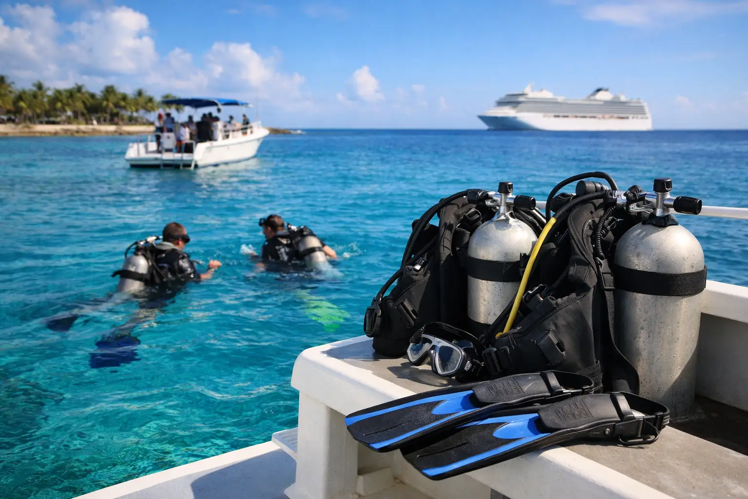 Cozumel Two Tank Dive Trips for Cruise Days